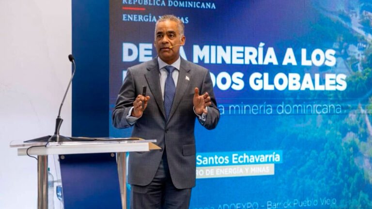 Las exportaciones mineras dominicanas superaron los US$2,000 millones entre enero y julio de 2026, según cifras presentadas por Adoexpo.